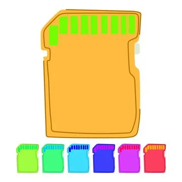 Format sd card vector cartoon graphic Stock Illustration