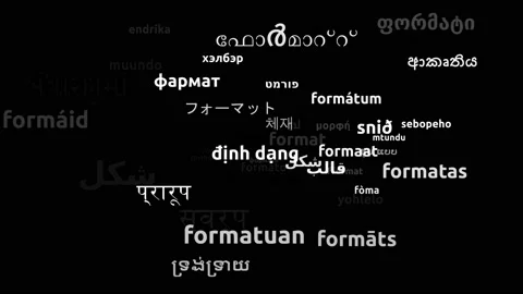 Format Translated in 48 Worldwide Languages Endless Looping 3d Zooming Wordcl Video stock 145222966