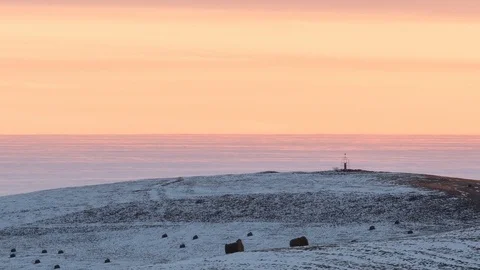 The formation and movement of clouds above the volcano Elbrus Stock Footage 70188630