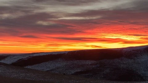 The formation and movement of clouds above the volcano Elbrus Stock Footage 70457220