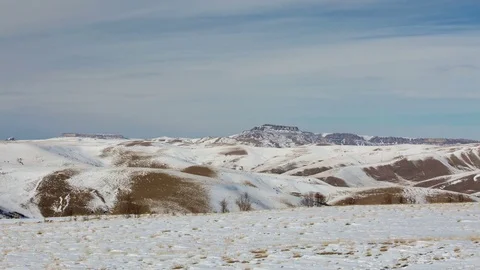 The formation and movement of clouds above the volcano Elbrus Stock Footage 72623987