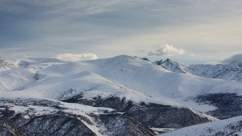 The formation and movement of clouds above the volcano Elbrus Stock Footage 72624450