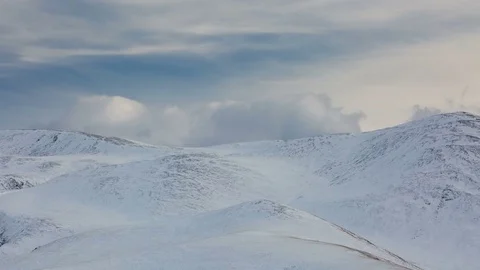 The formation and movement of clouds above the volcano Elbrus Stock Footage 72624955