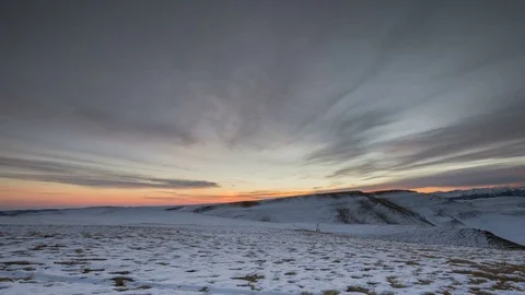 The formation and movement of clouds above the volcano Elbrus Stock Footage 73982396