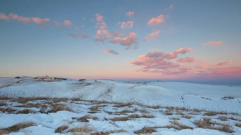 The formation and movement of clouds above the volcano Elbrus Stock Footage 74105340