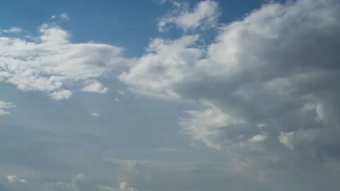 Formation and movement of clouds in the blue summer sky. Stock Footage 156770323