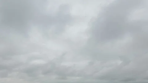 Formation and movement of white clouds of different shapes in the blue sky Stock Footage 94897411