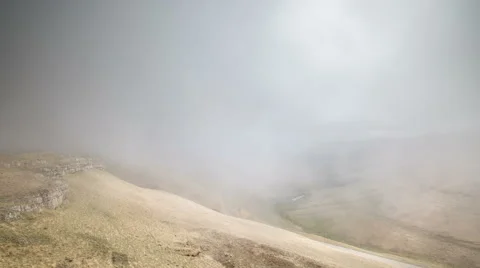 The formation and movements of clouds of the  mountains of Caucasus peaks. Stock-Footage 65215805