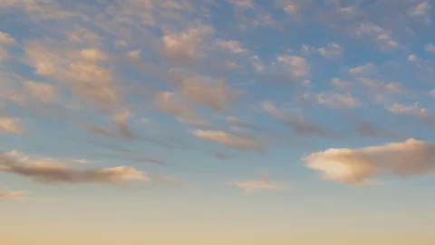 Formation and rapid movement of white clouds of different shapes Stock Footage 73605887