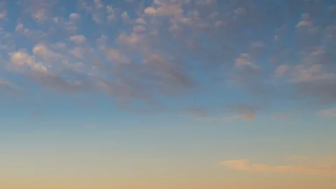 Formation and rapid movement of white clouds of different shapes Stock Footage 73605910