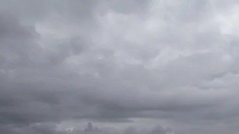 Formation and rapid movement of white clouds of different shapes Video stock 74745327