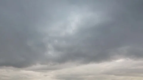 Formation and rapid movement of white clouds of different shapes Stock Footage 74745885