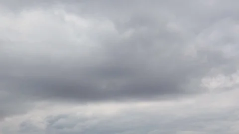 Formation and rapid movement of white clouds of different shapes Stock Footage 74746358