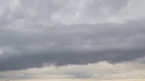 Formation and rapid movement of white clouds of different shapes Stock Footage 74747415