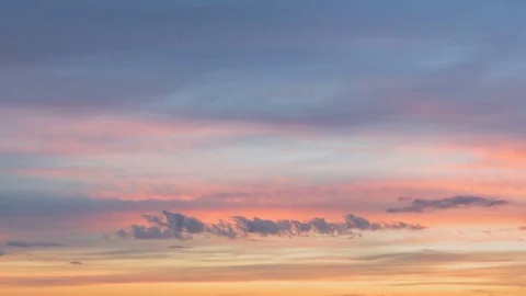 Formation and rapid movement of white clouds of different shapes in the blue sky Stock Footage 77733873