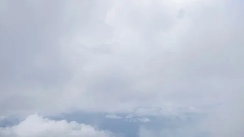 Formation and rapid movement of white clouds of different shapes Stock Footage 83662649