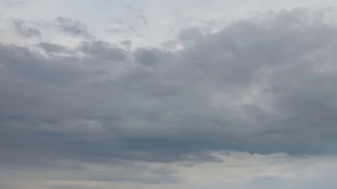 Formation and rapid movement of white clouds of different shapes Stock Footage 83662800