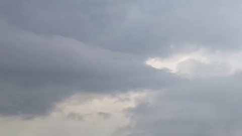 Formation and rapid movement of white clouds of different shapes Stock Footage 83663126