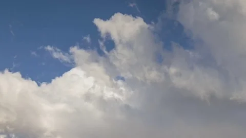 Formation and rapid movement of white clouds of different shapes Stock Footage 83673792