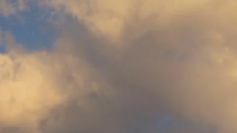 Formation and rapid movement of white clouds of different shapes Stock Footage 83673856