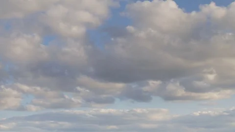 Formation and rapid movement of white clouds of different shapes Stock Footage 83673885