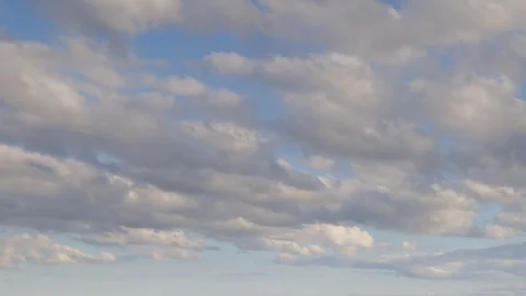 Formation and rapid movement of white clouds of different shapes Stock Footage 83673901