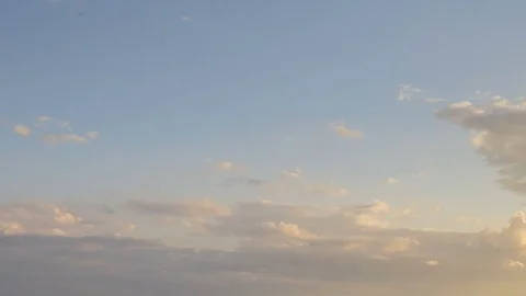 Formation and rapid movement of white clouds of different shapes Stock Footage 83673957