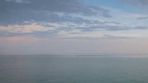 Formation and rapid movement of white clouds of different shapes Stock Footage 85463386