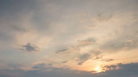 Formation and rapid movement of white clouds of different shapes Stock Footage 85463388