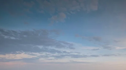 Formation and rapid movement of white clouds of different shapes Stock Footage 85463402