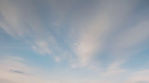 Formation and rapid movement of white clouds of different shapes Stock Footage 85463413