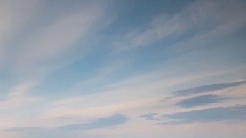 Formation and rapid movement of white clouds of different shapes Stock Footage 85463417
