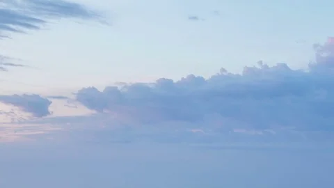 Formation and rapid movement of white clouds of different shapes Stock Footage 85463447