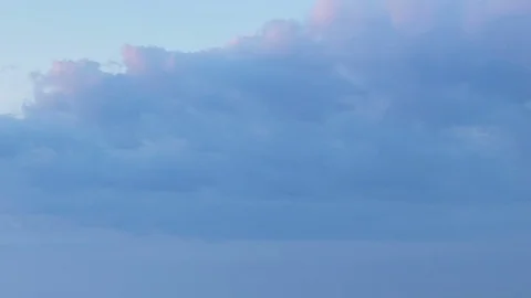 Formation and rapid movement of white clouds of different shapes Stock Footage 85463450