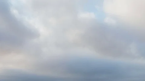 Formation and rapid movement of white clouds of different shapes Stock Footage 85463451