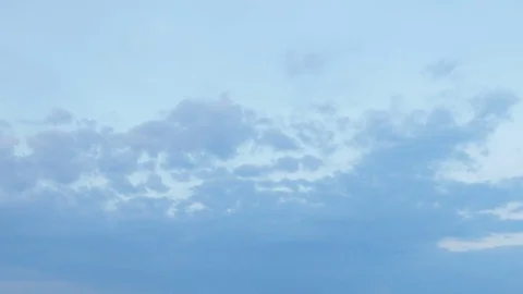 Formation and rapid movement of white clouds of different shapes Stock Footage 85463493
