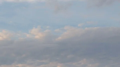 Formation and rapid movement of white clouds of different shapes Stock Footage 85463527