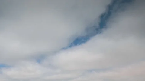 Formation and rapid movement of white clouds of different shapes Stock Footage 85463618