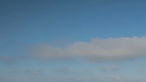 Formation and rapid movement of white clouds of different shapes Stock Footage 85463642