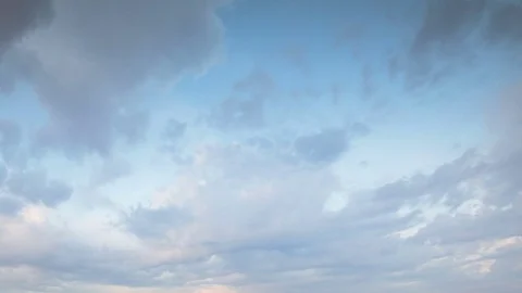 Formation and rapid movement of white clouds of different shapes Stock Footage 85463720