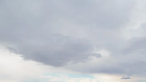 Formation and rapid movement of white clouds of different shapes in the blue sky Video stock 103377279