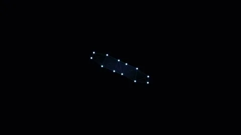 A formation of bright white lights glowing against a pitch black night sky Vídeos de archivo 338312041