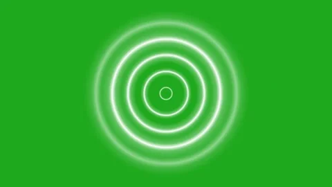 Formation of circular wave vibrations on green screen background Stock Footage 277106979