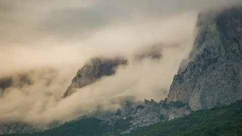 Formation of clouds in the mountains zoom timelapse Stock-Footage 83449029