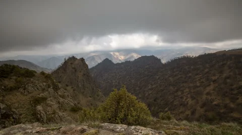 The formation  of clouds up to the slopes of the mountains of Caucasus 動画素材 66016061