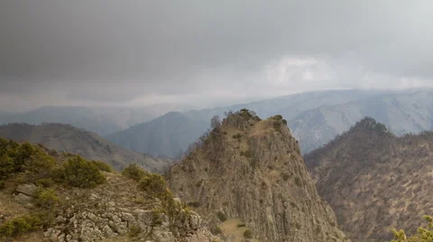 The formation  of clouds up to the slopes of the mountains of Caucasus 動画素材 66018623