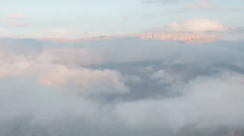 The formation  of clouds up to the slopes of the mountains of Caucasus 動画素材 66029441