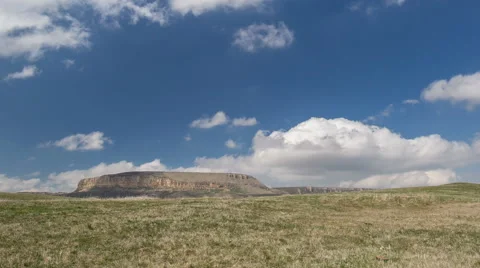 The formation  of clouds up to the slopes of the mountains of Caucasus 스톡 동영상 66730435