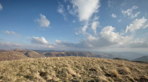 The formation of clouds up to the slopes of the mountains of Caucasus Stock-Footage 66752011