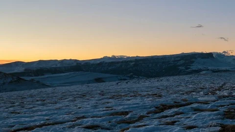 Formation of clouds in the winter in the Caucasus Mountains above the Elbrus Stock Footage 74105059